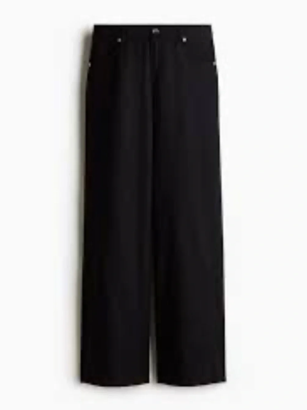 H&M WIDE-LEG LINEN-BLEND PANTS